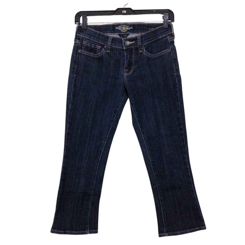 Lucky Brand Jeans Women’s 2 26 Blue Charlie Baby Boot Cut Crop Denim Bootcut